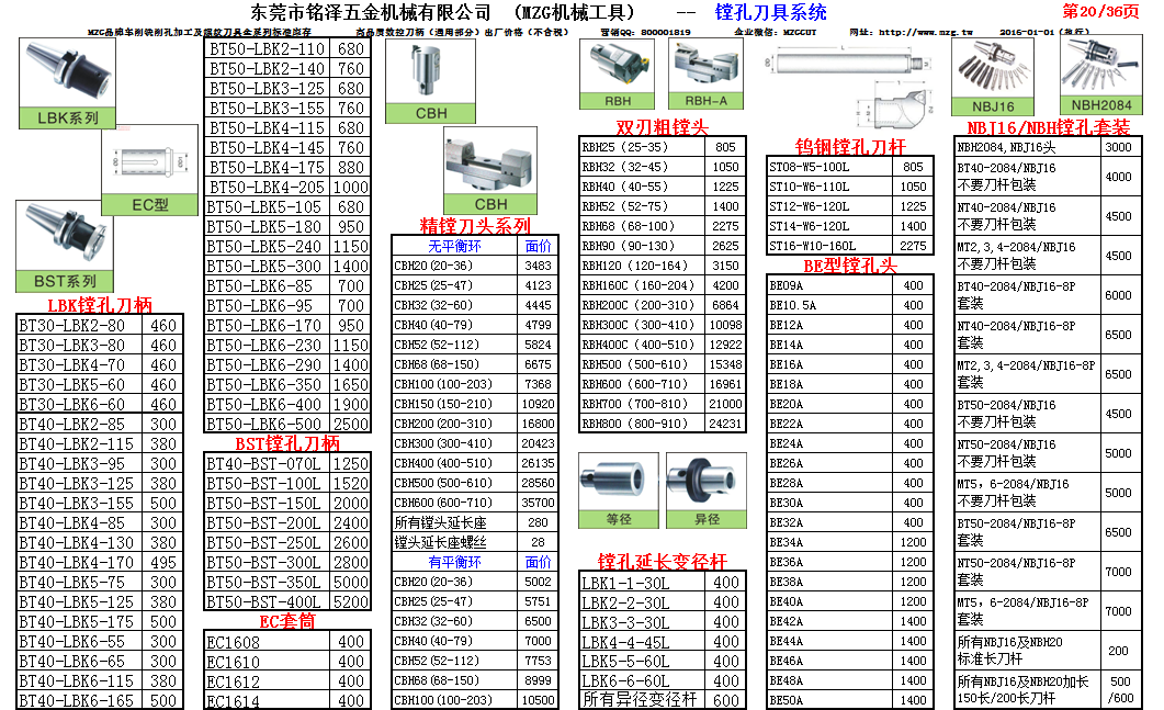 MZG品牌36-20镗孔刀具系统，企业QQ800001819微信公众服务号MZGCUT